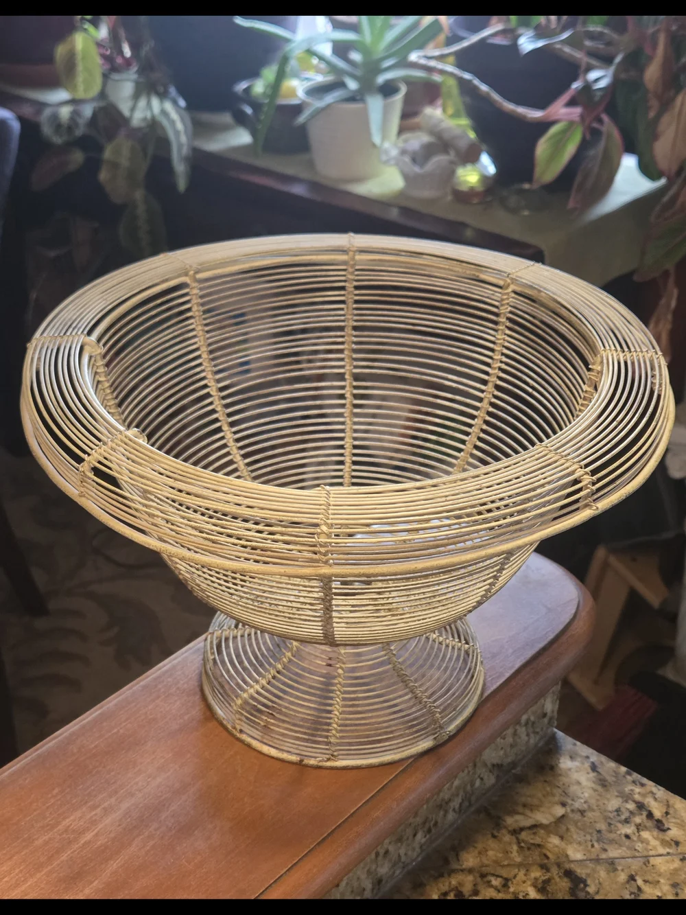 Vintage/Antique French Hand-made Wirework Pedestal 